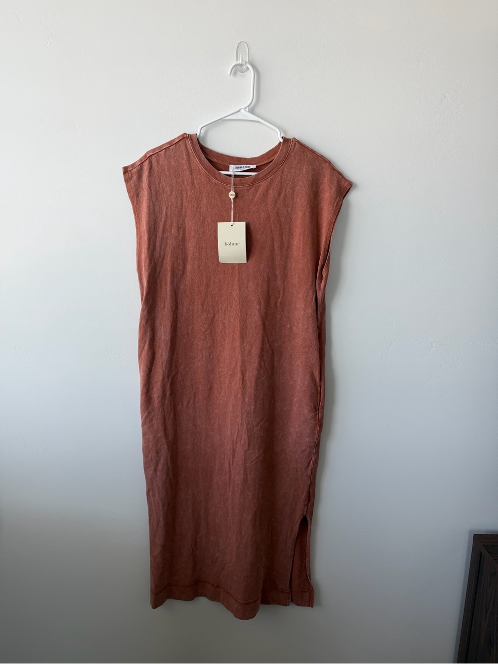NWT Double Zero Mineral Wash Midi Dress Size Small Bohme